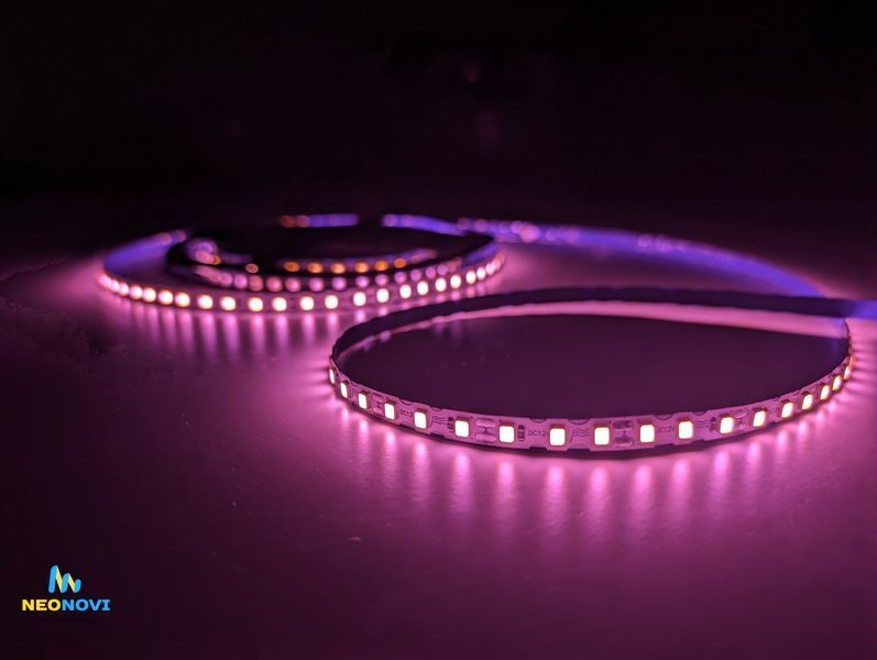 Світлодіодна LED стрічка 12 В (гнучка s-type) для неонових та рекламних вивісок, Рожевий ЛЕДГ-008 фото