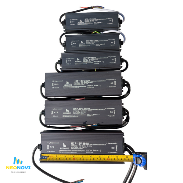 Герметичний блок живлення, 250W-12V, IP67 HCF-12V-250W фото