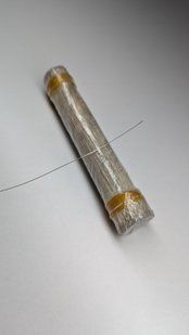 Нарізаний провід в прозорій ізоляції з зачищеними та залуженими кінчиками для пайки неонових вивісок та LED стрічки, з довжиною відрізків у 150 міліметрів (15 см) та фасовкою у 1000 штук в упаковці ДН-009 фото
