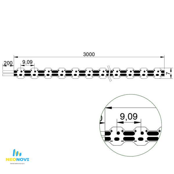 24В Світлодіодна LED стрічка (гнучка s-type), 110 д/м, Зелений, для об'ємних та неонових вивісок NC110-24-004 фото
