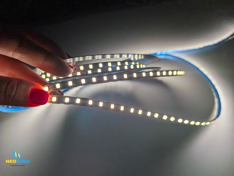 1 см, гнучка Світлодіодна LED стрічка 12 В для неонових та рекламних вивісок, Нейтральний білий 1см-ЛЕДГ-015 фото