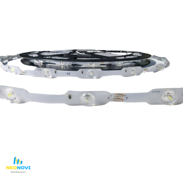 Лінзована світлодіодна LED стрічка 24 В (гнучка s-type) для звичайних лайтбоксів, 18д/м, Білий-холодний 12000К CM18-12000K фото