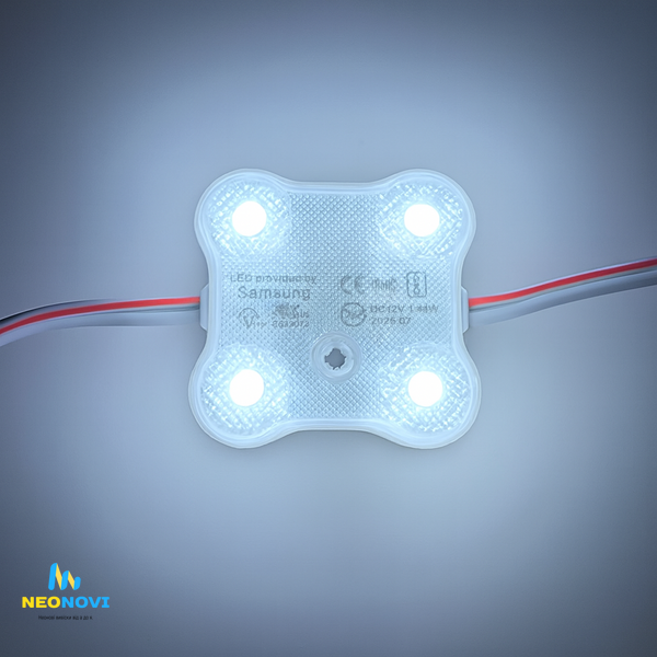 Білий LED модуль, NEO Svit, 4SMD 2835, 140 лм, 1.44 Вт, IP68, 6500K NEOSVIT-S4-6500K фото