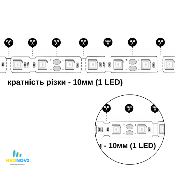 Світлодіодна LED стрічка 5 В (гнучка s-type) для неонових та рекламних вивісок, Помаранчевий ЛЕДГ5-006 фото