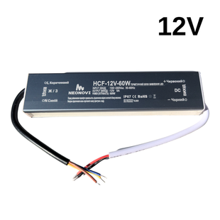 Герметичний блок живлення, 60W-12V, IP67 HCF-12V-60W фото