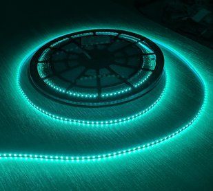 Світлодіодна LED стрічка 12 В (гнучка s-type) для неонових та рекламних вивісок, Морський зелений ЛЕДГ-020 фото