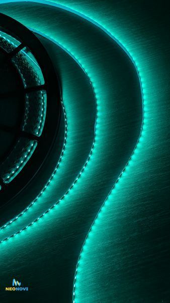 Світлодіодна LED стрічка 12 В (гнучка s-type) для неонових та рекламних вивісок, Морський зелений ЛЕДГ-020 фото