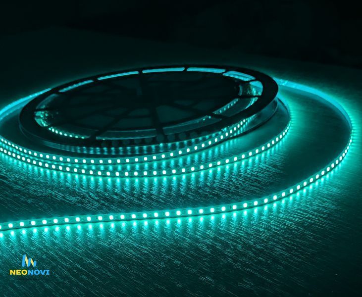 Світлодіодна LED стрічка 12 В (гнучка s-type) для неонових та рекламних вивісок, Морський зелений ЛЕДГ-020 фото