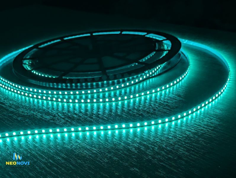 Світлодіодна LED стрічка 12 В (гнучка s-type) для неонових та рекламних вивісок, Морський зелений ЛЕДГ-020 фото