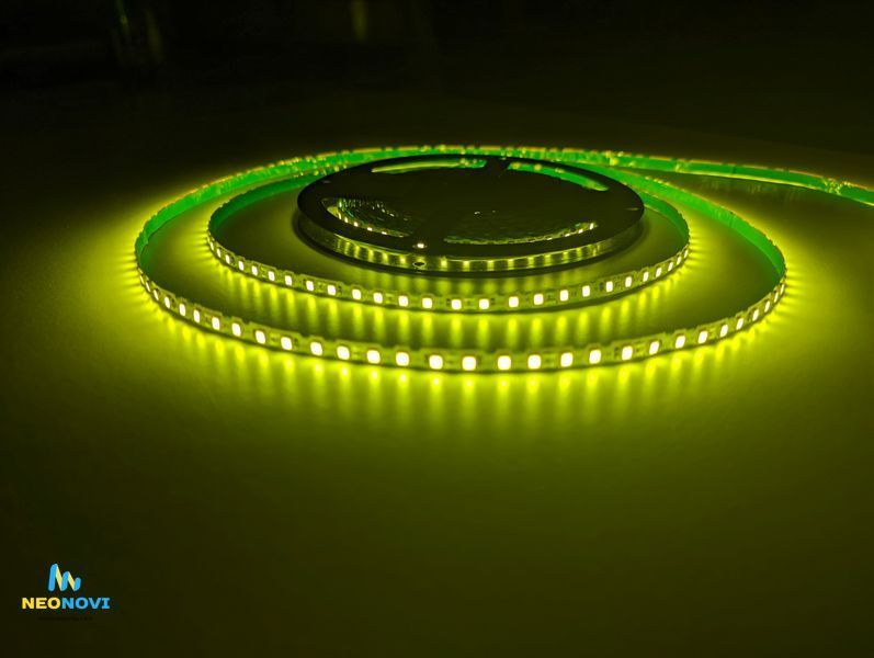 Світлодіодна LED стрічка 12 В - вологозахищена (гнучка s-type) для неонових та рекламних вивісок, Лимонно-жовтий ЛЕДГВ-005 фото