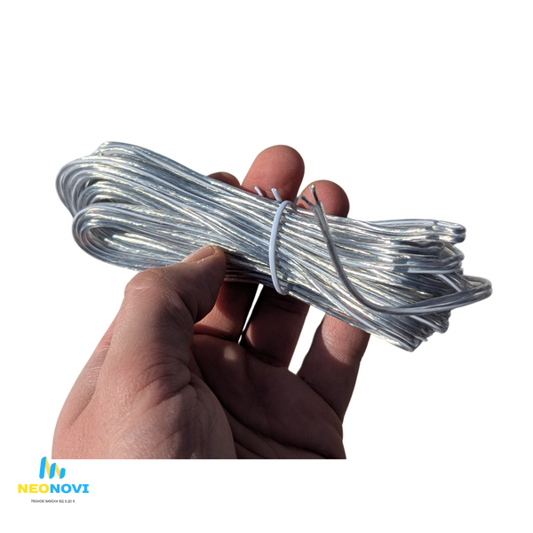 0.3 мм.кв - П'ятиметровий кабель для неонових вивісок в прозорій одинарній ізоляції, 5 м дд-5-03 фото