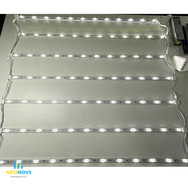 Світлодіодна лінійка SMD2835 з лінзою для лайтбоксів, П-подібна, 12V, 6500K, IP65 Лін-П-12V-6500 фото