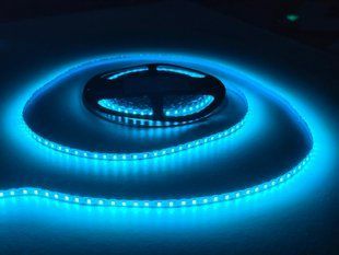 Світлодіодна LED стрічка 12 В - вологозахищена (гнучка s-type) для неонових та рекламних вивісок, Світло-синій ЛЕДГВ-009 фото