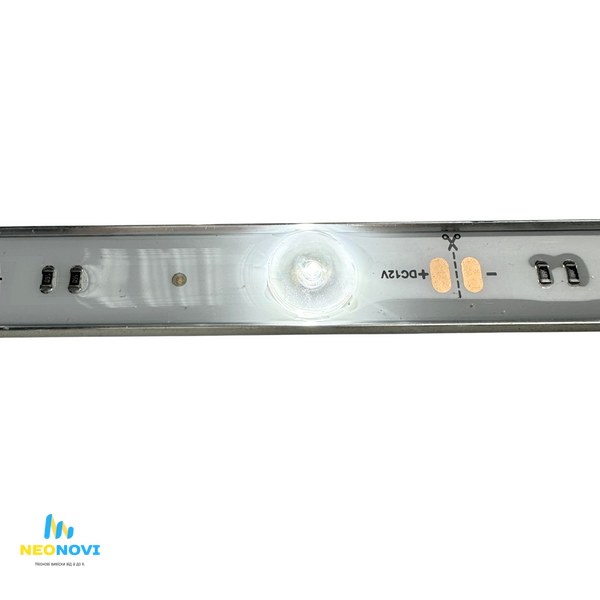 Світлодіодна лінійка SMD2835 з лінзою для лайтбоксів, Ребра, 12V, 6500K, IP65 Лін-Ребра-12V-6500 фото