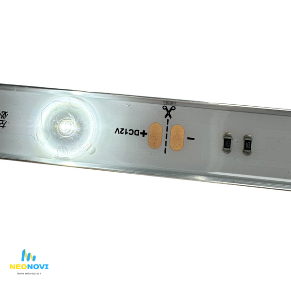 Світлодіодна лінійка SMD2835 з лінзою для лайтбоксів, Ребра, 12V, 6500K, IP65 Лін-Ребра-12V-6500 фото