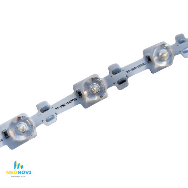 Лінзована світлодіодна LED стрічка 12 В (гнучка s-type) для лайтбоксів та об'ємних літер, 28 д/м, 12мм, Білий 6500К RSS-28-12MM-67 фото