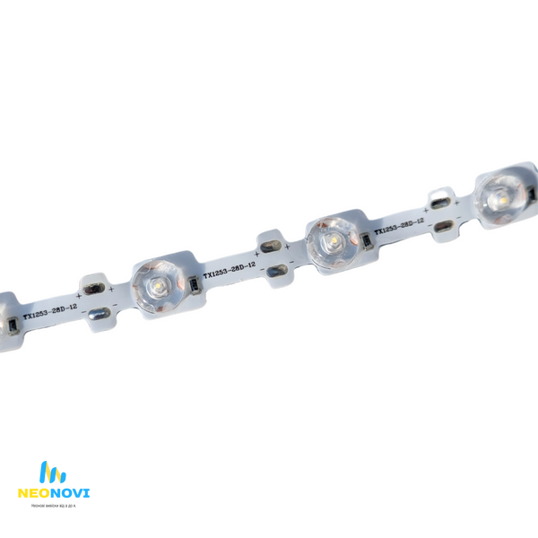 Лінзована світлодіодна LED стрічка 12 В (гнучка s-type) для лайтбоксів та об'ємних літер, 28 д/м, 12мм, Білий 6500К RSS-28-12MM-67 фото