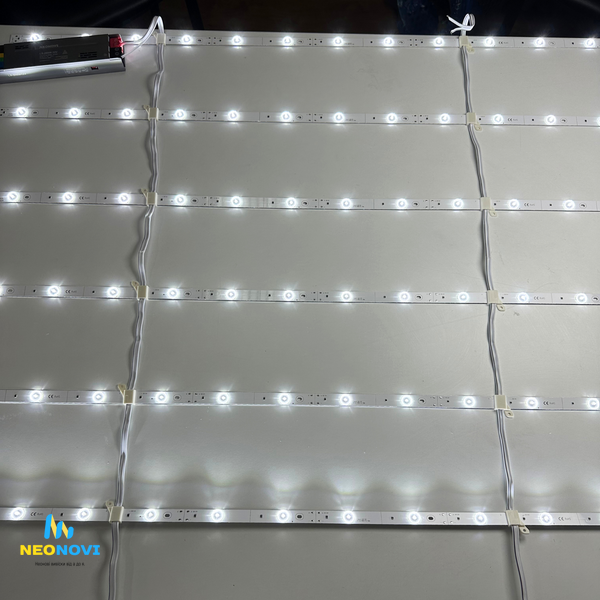 Світлодіодна лінійка SMD2835 з лінзою для лайтбоксів, RPS-K1 - тонка, 12V, 8000K, IP20 Лін-K1-12V-8000 фото