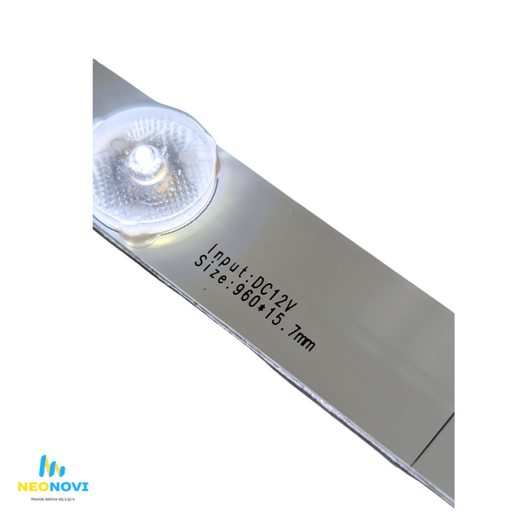 Світлодіодна лінійка SMD2835 з лінзою для лайтбоксів, RPS-K1 - тонка, 12V, 8000K, IP20 Лін-K1-12V-8000 фото