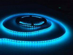 1 см, гнучка Світлодіодна LED стрічка 12 В для неонових та рекламних вивісок, Світло-синій 1см-ЛЕДГ-009 фото