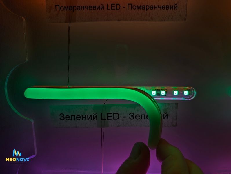 Силіконовий 6 мм світлорозсіювач , для неонових вивісок 2 генерації (2 покоління неону), Зелений СИЛ6-004 фото