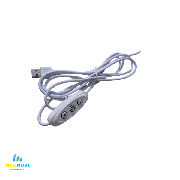 USB-кабель, 2м, для неонових та рекламних вивісок, з вимикачем та дімером USB-Ч/Б-2 фото