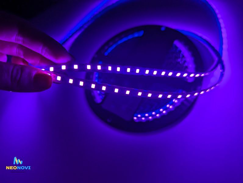 1 см, гнучка Світлодіодна LED стрічка 12 В для неонових та рекламних вивісок, Фіолетовий 1см-ЛЕДГ-011 фото