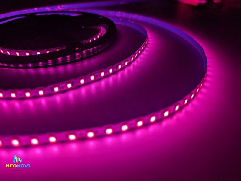 Світлодіодна LED стрічка 24 В (гнучка s-type) для неонових та рекламних вивісок, Рожево-червона ЛЕДГ-24-001 фото