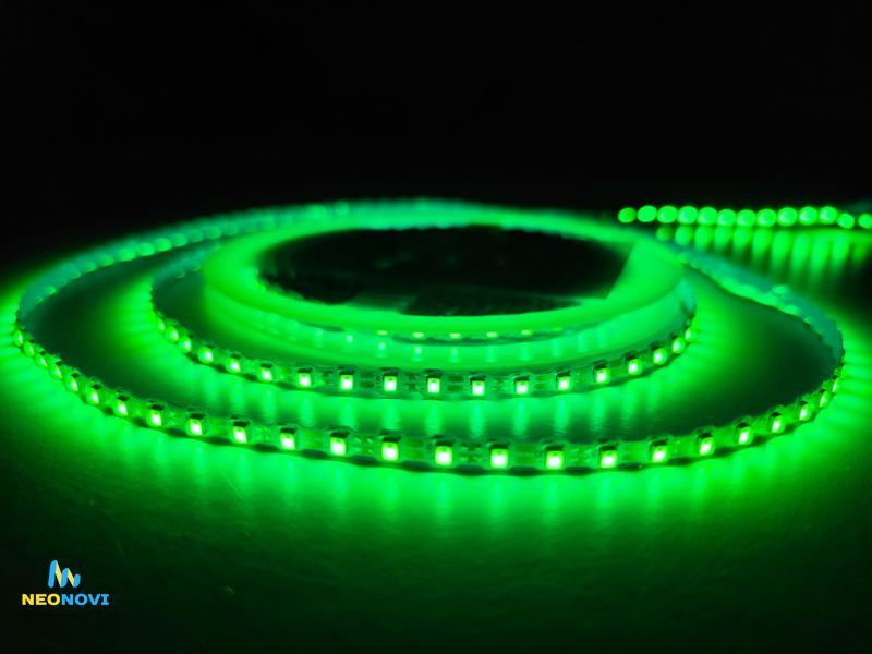 Світлодіодна LED стрічка 12 В (гнучка s-type) для неону, об'ємних літер та контражуру, 110 д/м, IP 20, Зелений YM110-004 фото